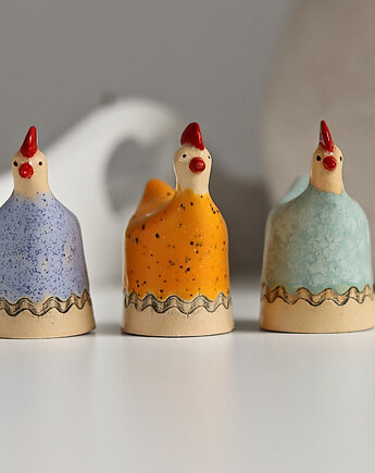 Ceramiczne  kurki wielkanocne, zestaw 3 szt.