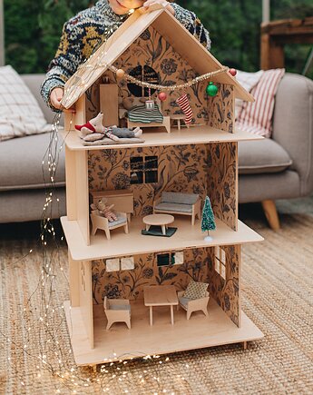 Drewniany domek dla lalek- Vintage Flower