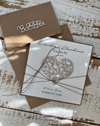 Personalizowany prezent - wyjątkowa kartka ślubna personalizowana