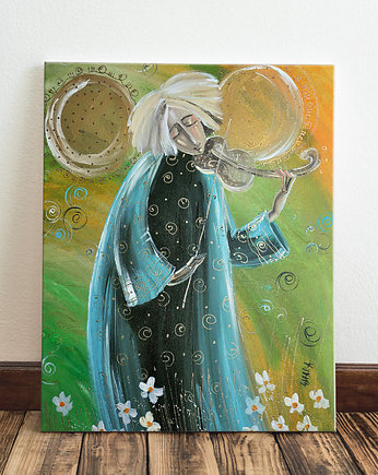 Anioł grający na skrzypcach. Giclee