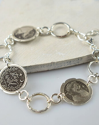 Rysunki na srebrze - srebrna bransoletka IV
