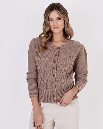 Elegancki kardigan - SWE317 mocca MKM