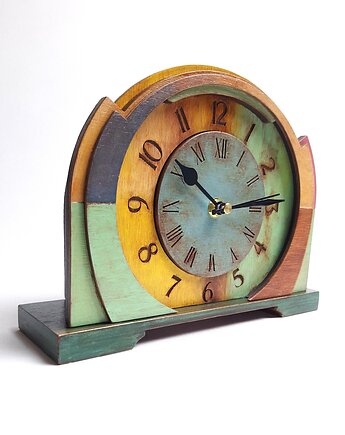 Zegarek drewniany kominkowy w stylu vintage