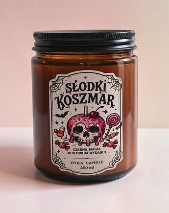 Świeca w słoiku zapachowa 250 ml Słodki koszmar