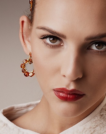 Kolczyki Amber Echo Hoops