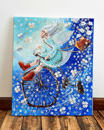 Anioł na rowerze 50x60