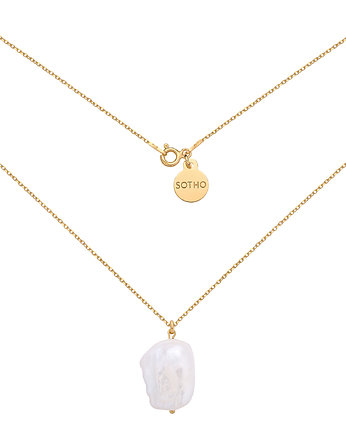 Złoty naszyjnik nieregularną perłą, SOTHO