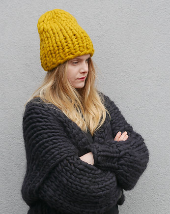 Czapka Beanie 100% organiczna wełna merino