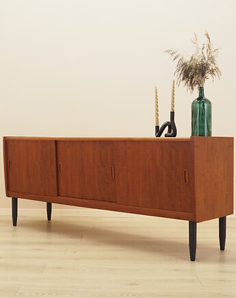 Sideboard tekowy z lat 70. z drzwiami przesuwnymi, Dania