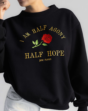 Bluza z haftem Jane Austen