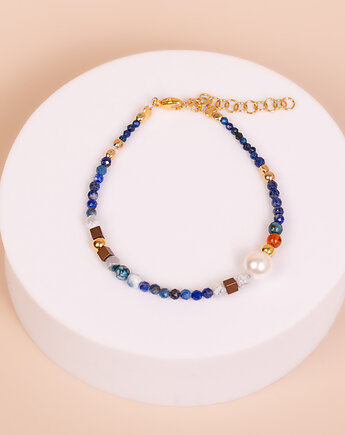 Bransoletka Perła, Lapis lazuli, Howlit