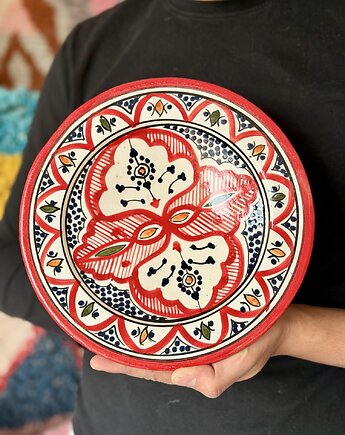 Talerz ceramiczny Maroko, ręcznie tworzony