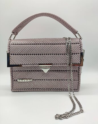 Ana - torebka brudny róż (srebrny glitter), K&D