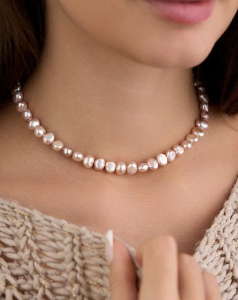 Choker perły naturalne srebro 925 pozłacane, Coccola JEWELLERY