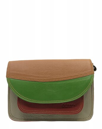 Torebka damska skórzana regulowany pasek kolorowa eko OLIVKA, Olivka Warsaw