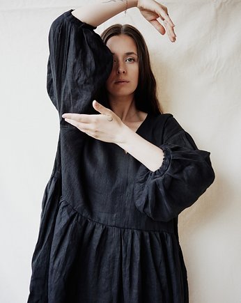 Sukienka BELZA / black / len