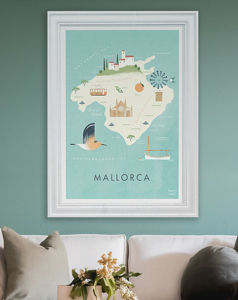 Majorka - plakat - mapa graficzna
