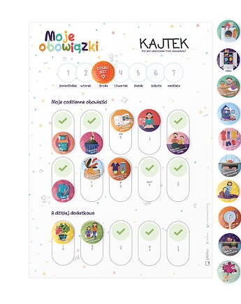 Magnetyczna Tablica motywacyjna/obowiązków na lodówkę