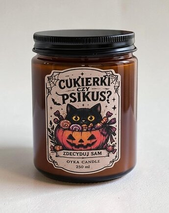 Świeca w słoiku zapachowa 250 ml Cukierki czy psikus