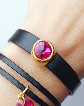 Bransoletka ze skóry Love Crystal, AFRODITTE COLLECTION