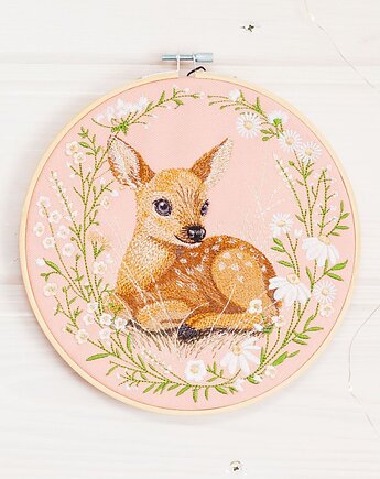 Sarenka pink2, haft w tamborku 20 cm