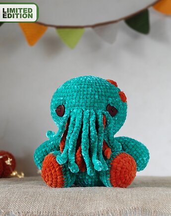 Zielony Potworek Cthulhu, Prezent na Halloween, Maskotka Ktulu do dekoracji