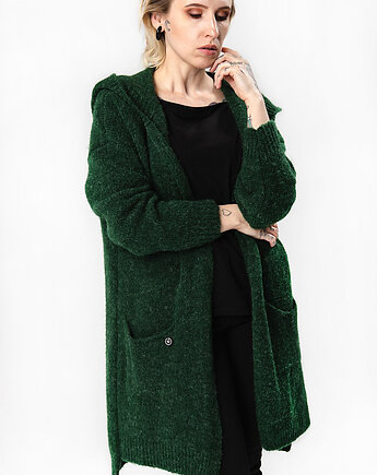 Sweter długi UNDERWORLD zielony