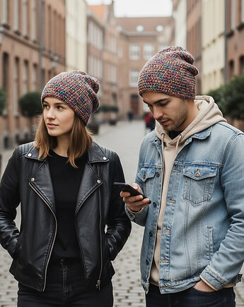 Kolorowa czapka całoroczna przejściowa cienka all season unisex