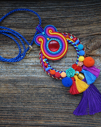 Pulo- etniczny naszyjnik Soutache