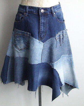Asymetryczna spódnica jeans r.42/44