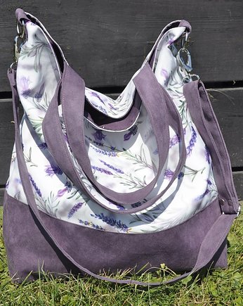 Torba worek XXL - print lawenda, PRACOWNIA 166