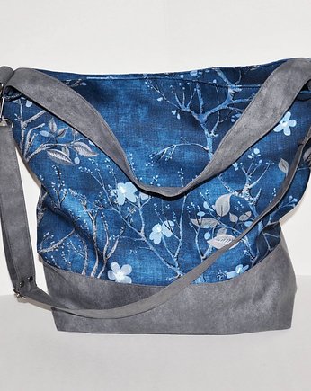 Torba, worek XXL - print kwiat wiśni, PRACOWNIA 166