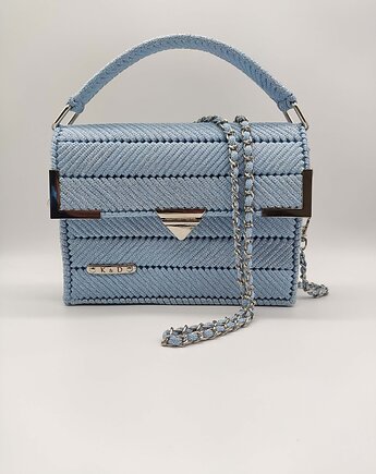 Ana - torebka niebieska (srebrny glitter), K&D