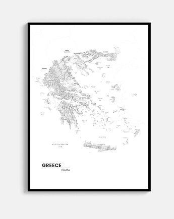 GRECJA mapa plakat
