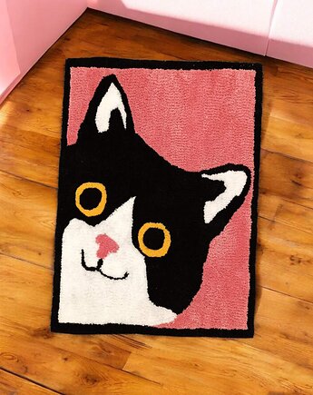 Dywan z kotkiem, wysoka jakość , grube runo, ręcznie robiony, Cotton Carpet