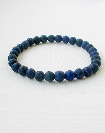 Lapis lazuli matowe kamienie 6 mm Bransoletka