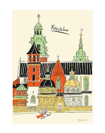 Plakat A4 Kraków Katedra na Wawelu