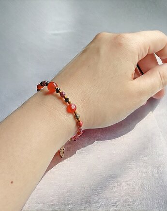 SENSUALNA bransoletka z karneolem., kaktusia