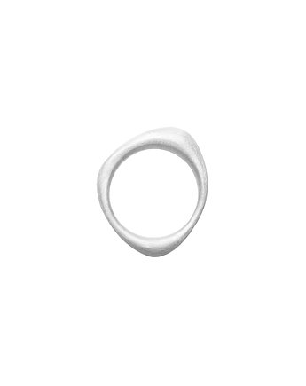 SMOOTH / satin silver ring