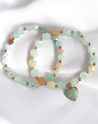 KOMPLET bransoletek : SPRING collection: jadeit i amazonit