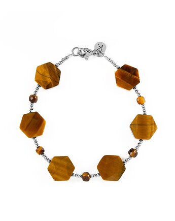 Bransoletka o wyjątkowym kształcie Tygrysiego oka - Wersja Srebrna, Kulka Bransoletki