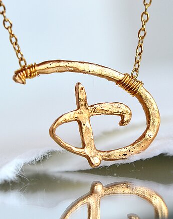 Naszyjnik z Literą w Organicznym Kształcie, TulipBIJOU