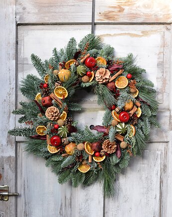 Świąteczy wianek naturalny