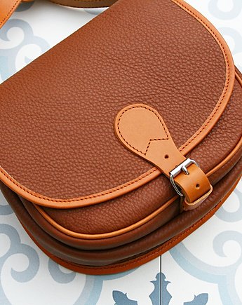 Torebka ze skóry Handmade - Koniak