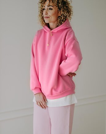 Bluza basic oversize klasyczna różowa