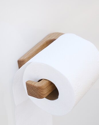 Dębowy uchwyt na papier toaletowy samoprzylepny