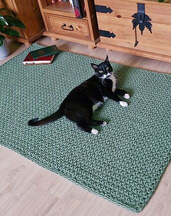 Minimalistyczny dywan ze sznurka Modest - szałwia - wybierz, Damariz