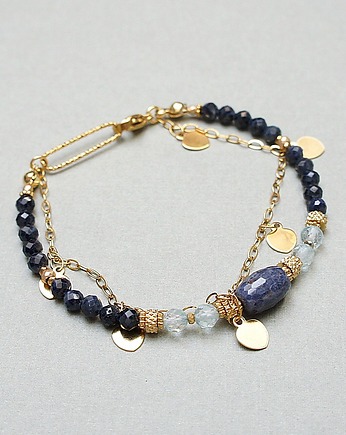 Szafiry  vol. 11 - bransoletka - Szlachetna kolekcja /09.04.25w/, KiKa pracownia