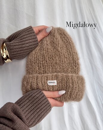 Puszysta czapka Cloud wełna merino alpaka *migdałowy*