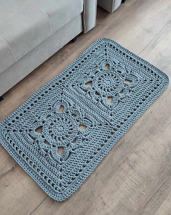 Dywan szydełkowy prostokątny 55cmx95cm, MISZ MASZ Dorota Tyszko